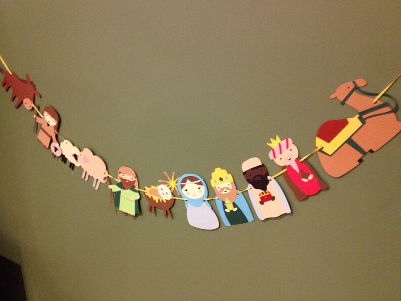 Nativity Garland Etsy