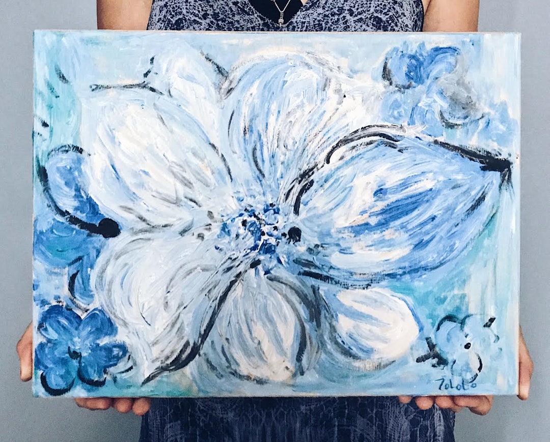 Acrylic Painting on a Plywood Panel , Original Art Quick Impression