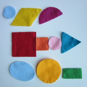 early learning Felt shapes set for preschool and kindergarten a set of colorful and sturdy felt shapes image 3