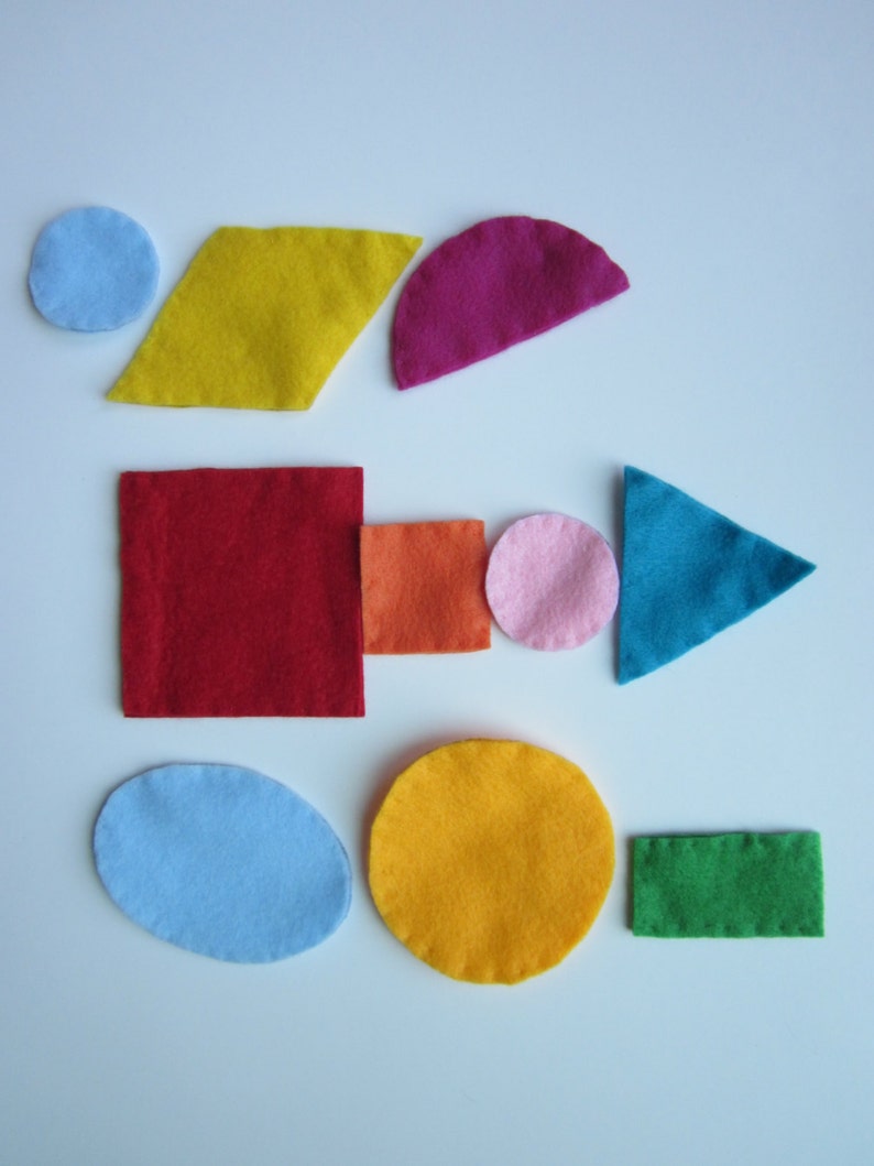 early learning Felt shapes set for preschool and kindergarten a set of colorful and sturdy felt shapes image 3