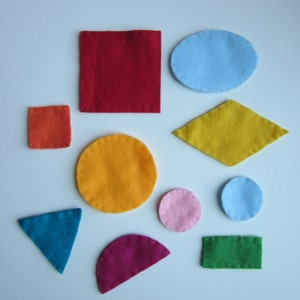 early learning Felt shapes set for preschool and kindergarten a set of colorful and sturdy felt shapes image 2