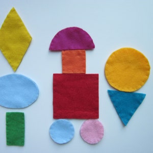 early learning -- Felt shapes set for preschool and kindergarten -- a set of colorful and sturdy felt shapes