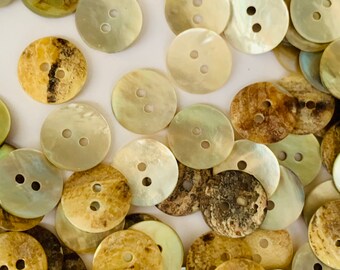 Pack-13mm Shell Button- MOP Buttons- Two Hole Buttons- Agoya Buttons- Shirt Buttons- Kids Button- DIY Buttons- Organic Buttons