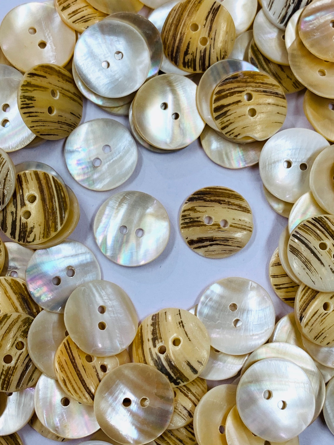 Natural River Shell Buttons Shell Button MOP Buttons Cream Etsy