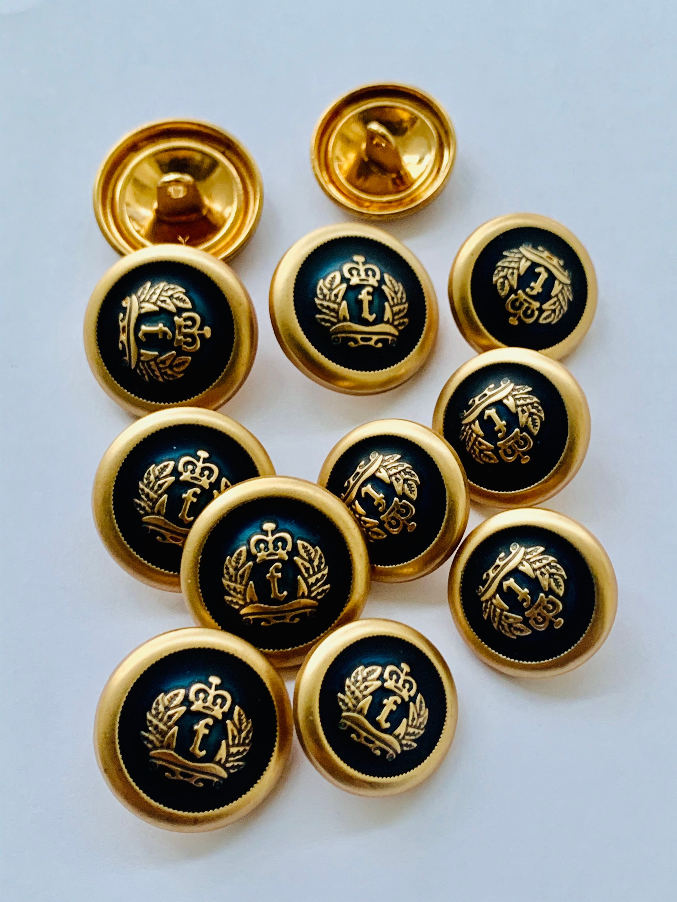 12Pcs Golden Polish Metal ButtonsCoat Buttons Sherwani Etsy