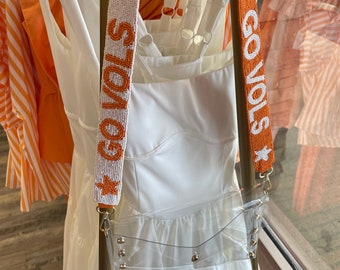Go Vols Beaded Purse Strap - Two Toned