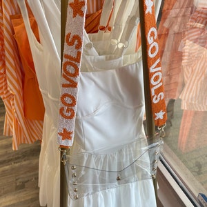 Go Vols Beaded Purse Strap - Two Toned