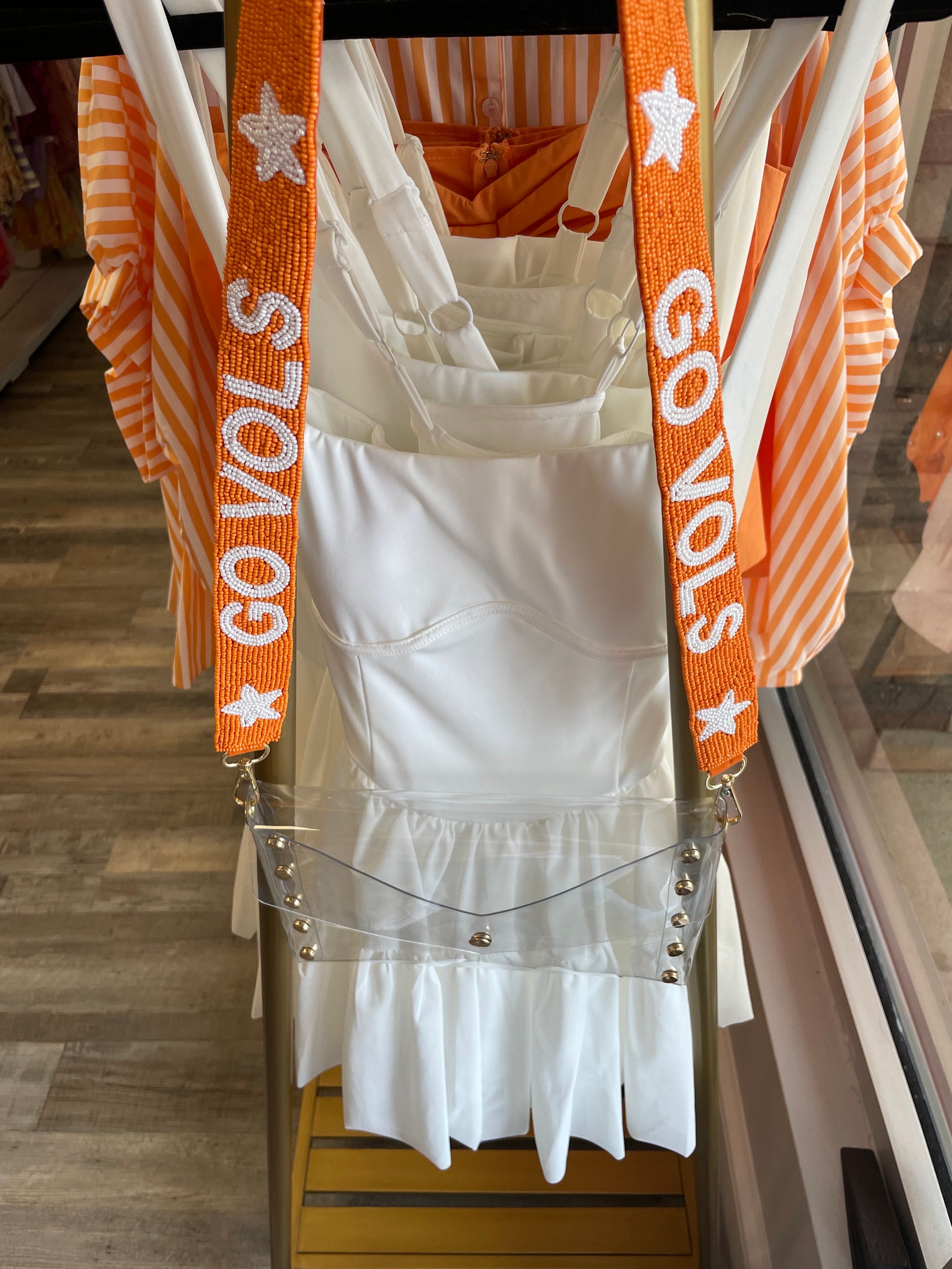 Go Vols Beaded Purse Strap - Orange/white - Etsy display picture 2