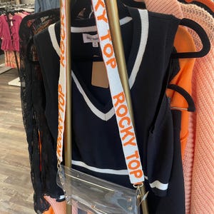 Rocky Top Beaded Purse Strap - White/Orange