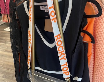 Correa para bolso con cuentas Rocky Top - Blanco/Naranja