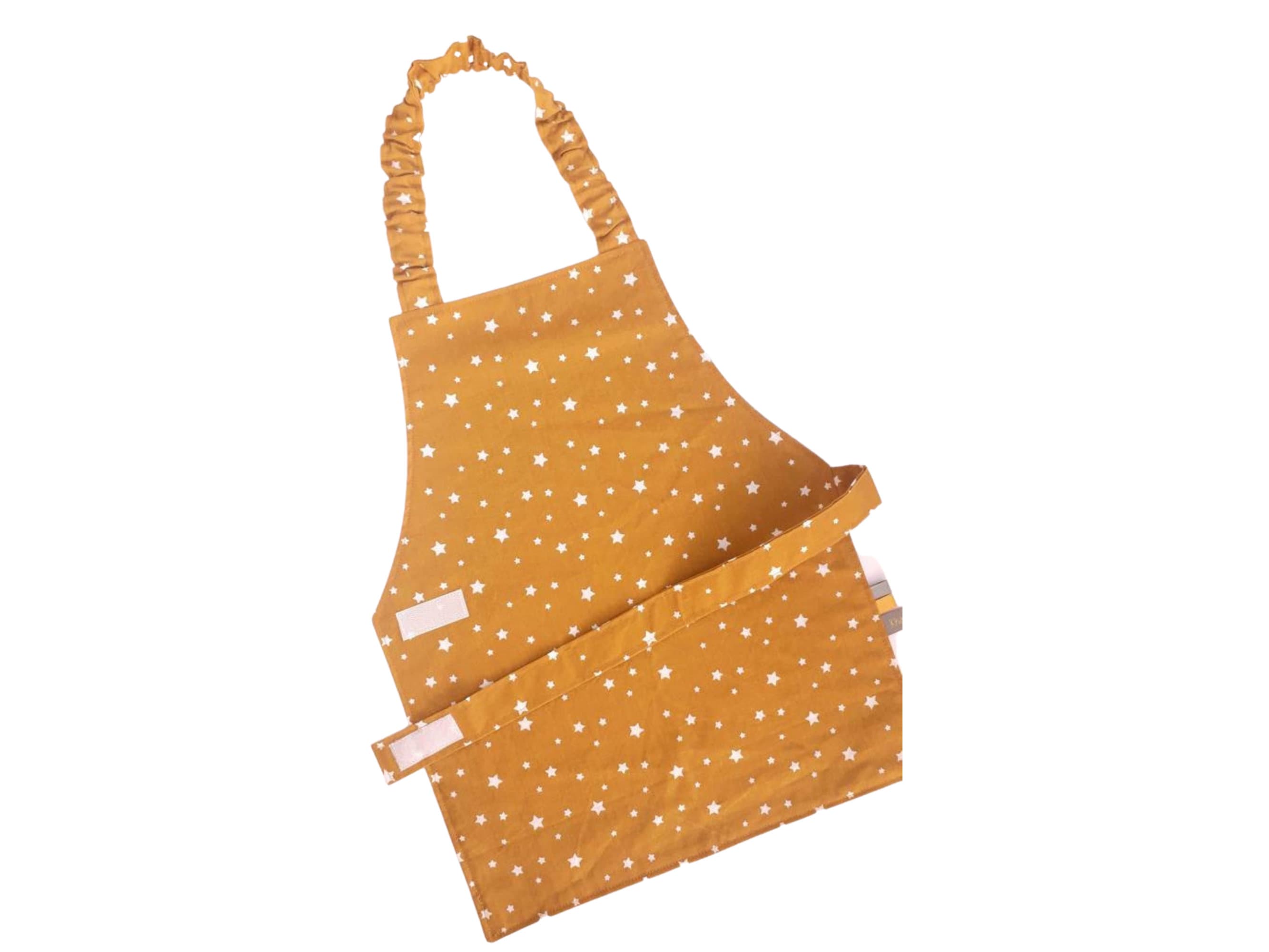 Tablier Enfant Montessori Etoiles Moutarde, Tablier de Cuisine Pour Enfant,
