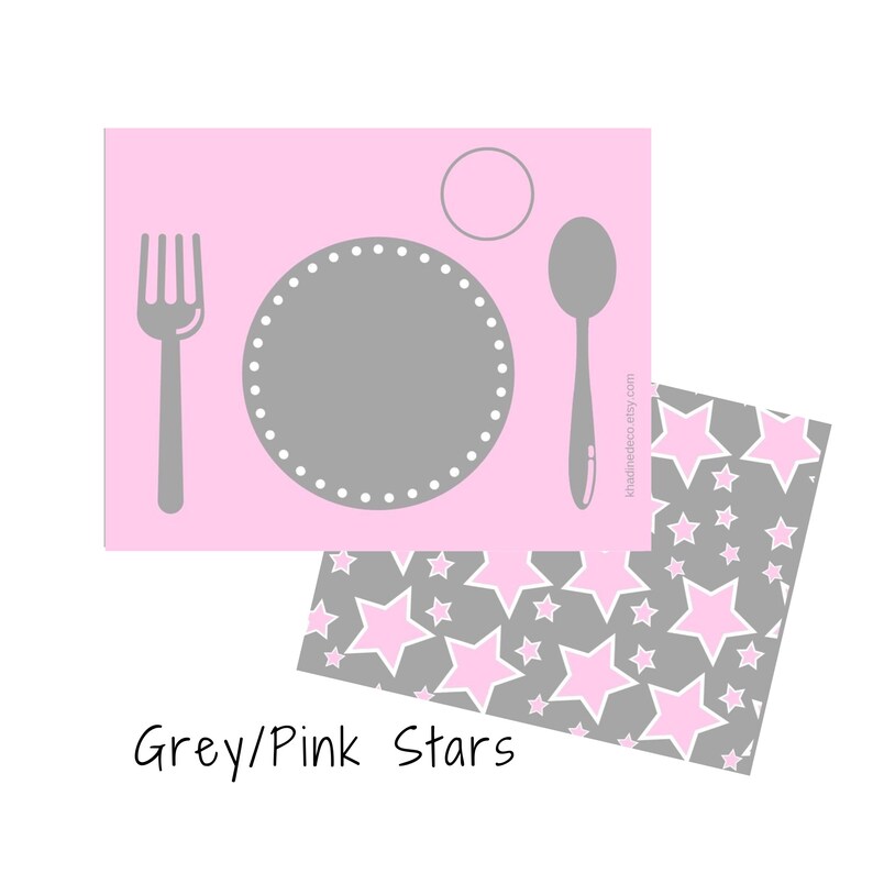 Pink Printable Placemat for Kids Practical Life Preschool Etsy