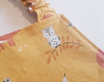 Fox Chef Apron for Kids, Woodland Animals Apron, Practical Life Montessori Apron for Toddlers & Children 2-7 years Old, Autumn Toddler Gift,