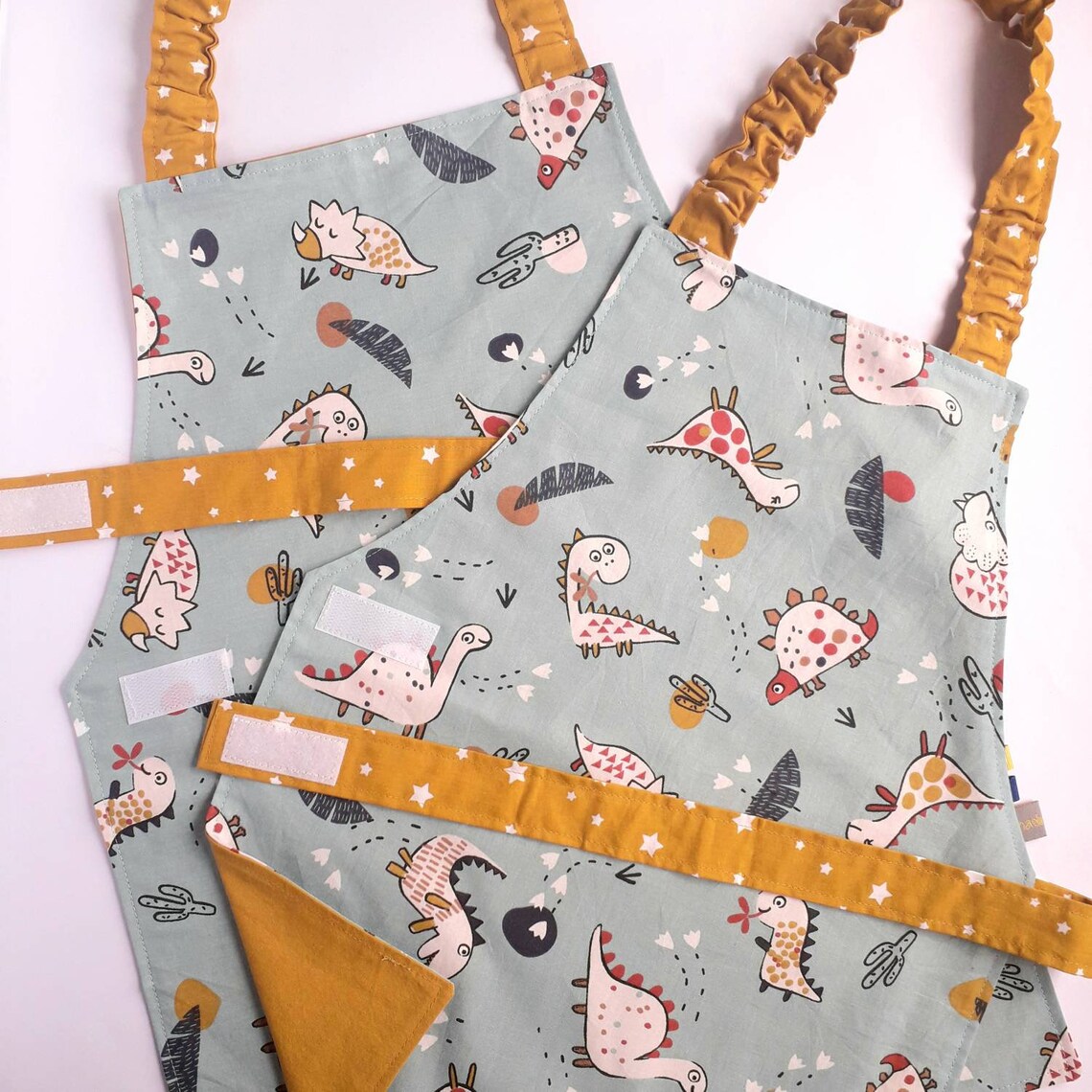 Montessori Toddler Apron for Kids Dinosaur Apron 27 years Etsy