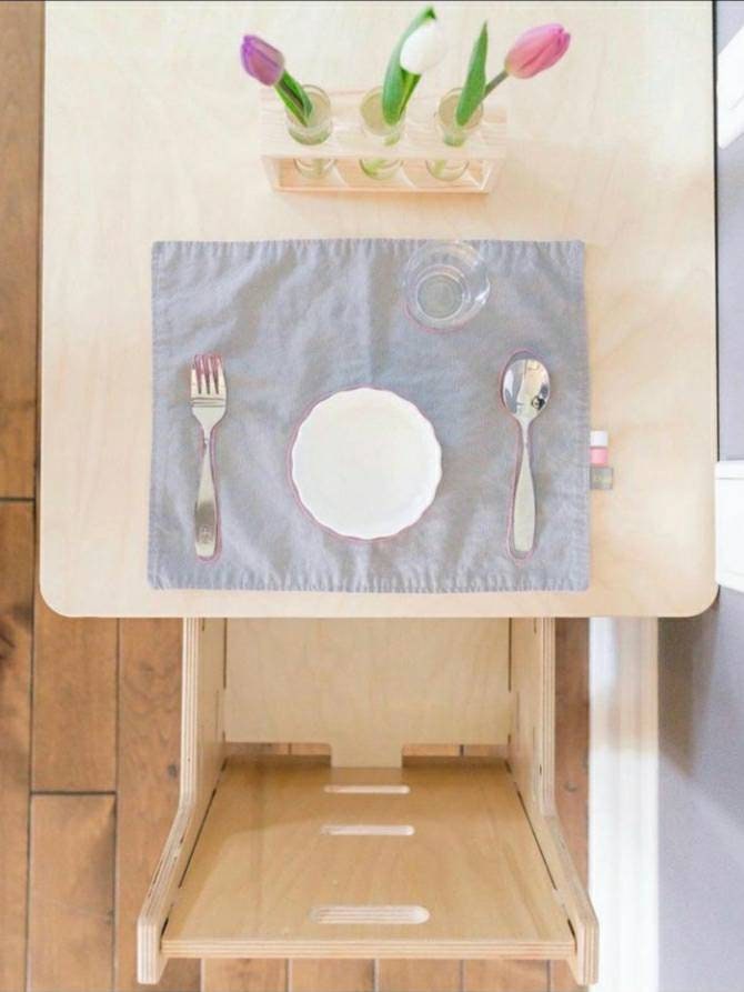 Montessori Set de Table Bébé et Enfant, Pédagogique Brodé Etoiles Pour La Vie Pratique,