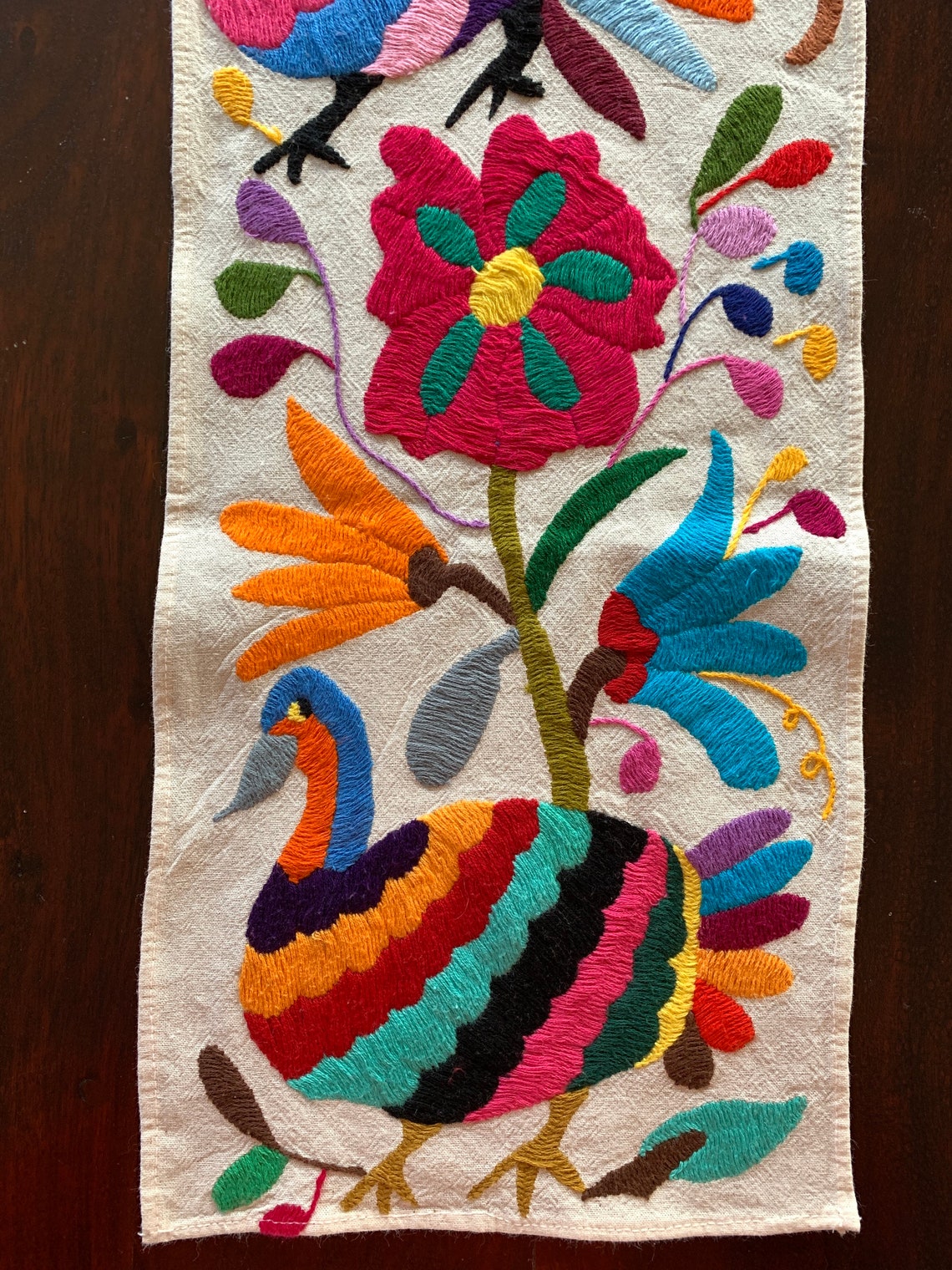 Hand Embroidered Otomi Tapestry / Table Runner Etsy