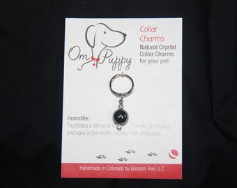 Hematite Healing Crystal Charms for Pets Hematite Healing Crystal Charms for Pets