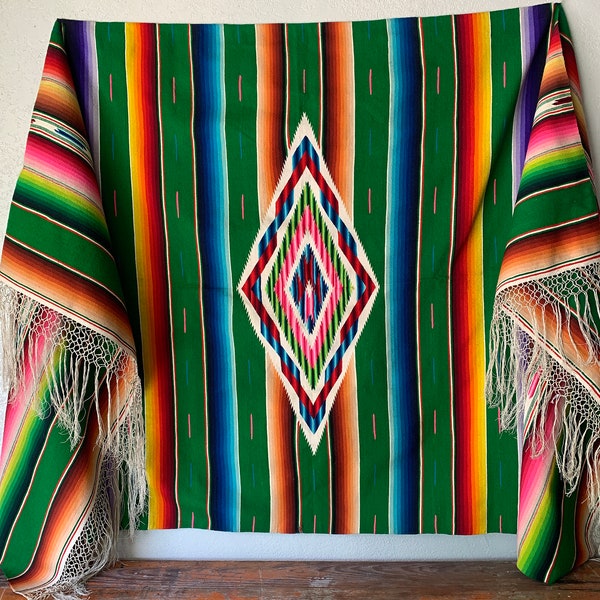 Vintage Saltillo Serape Blanket