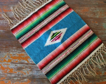 Vintage Serape Saltillo Table Runner