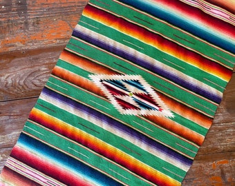 Vintage Serape Saltillo Table Runner