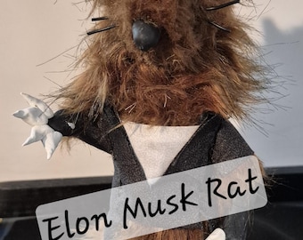 Elon Musk Rat Faux Taxidermy Mount
