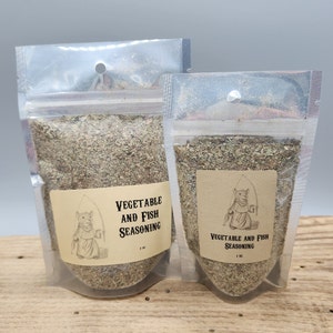 Redwall, Vegetable and Fish Seasoning Blend, inspired spices, original artwork, savory, marjoram, dill, onion, rainbow pepper, rosemary