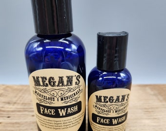 Face Wash Organic  – Gentle Botanical Cleanser with Saponified Oils & Herbal Extracts – No Sulfates, Natural Skin Cleanser for Daily Use