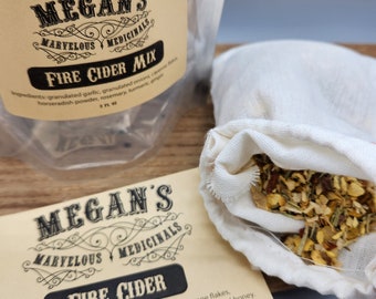 Fire Cider Kit – Organic DIY Herb Infusion Kit with Garlic, Ginger, Turmeric & Cayenne – Apple Cider Vinegar Folk Remedy Tonic