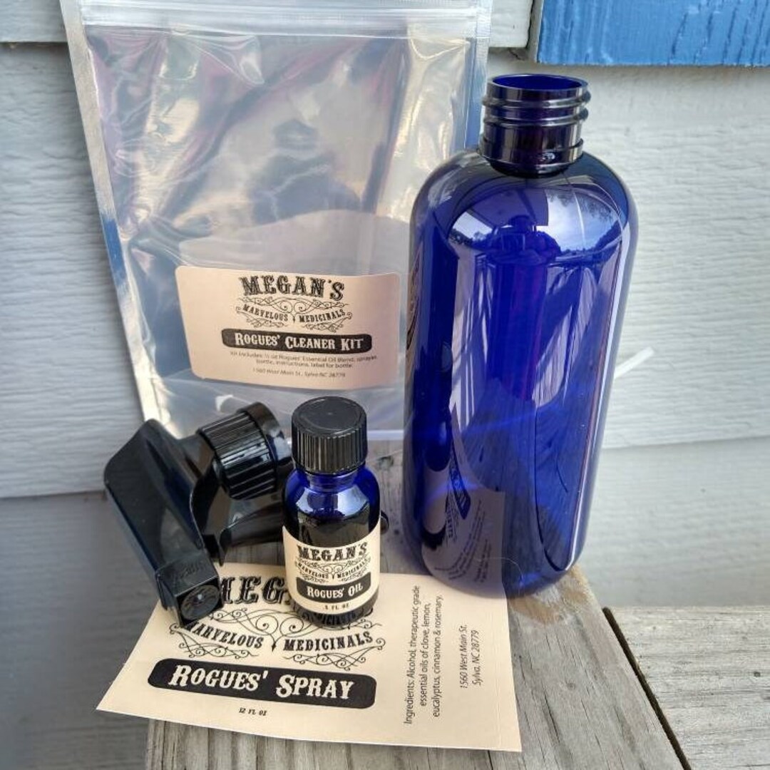 Rogues Oil Cleaner Spray, Kit, Add Alcohol, Room Spray, Essential Oils