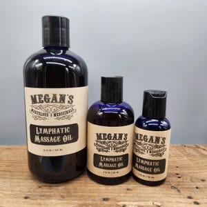 Lymphatic Massage Oil – Organic Massage Oil Blend with Avocado, Grapeseed, Argan Essential Oils – Hydrating Body Oil for Massage & SelfCare