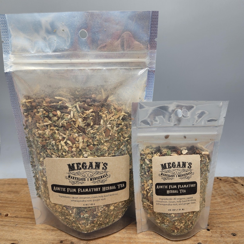 Auntie Flim Flamatory Herbal Tea Comforting Botanical Blend for Daily Balance – Caffeine Free Loose Leaf Tea image 1