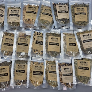 Choose your Own tea sample set, 5 teas, sample size, organic tea, customizable, herbal tea, tea blends, loose tea, gift set