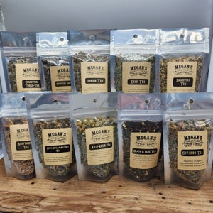 Choose your Own tea sample set, 5 teas, sample size, organic tea, customizable, herbal tea, tea blends, loose tea, gift set