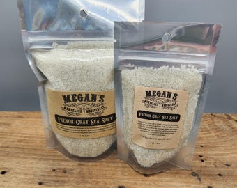 French Gray Sea Salt – Hand-Harvested Gourmet Culinary Salt from Guérande Marshes – Delicate Flavor for Cooking & Finishing, 2 oz or 7 oz