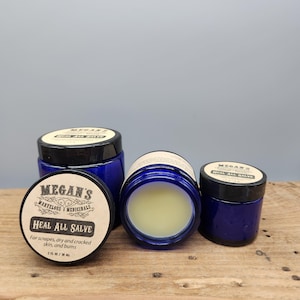 Heal All Salve Natural Herbal Soothing, Plantain, Yarrow and Arnica Balm, Natures Skin Comfort for Dry Rough Skin