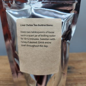 Liver Detox Tea Organic Blend,Loose Leaf Herbal Tea with Milk Thistle, Nettle, Hibiscus, Red Clover & Lemon Balm 3 or 10-Day Supply image 5