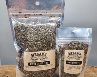 Liver Detox Tea Organic Blend,Loose Leaf Herbal Tea with Milk Thistle, Nettle, Hibiscus, Red Clover & Lemon Balm 3 or 10-Day Supply