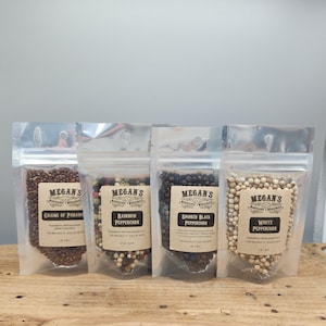 Organic Peppercorn Sampler – Set of 4 Gourmet Peppers