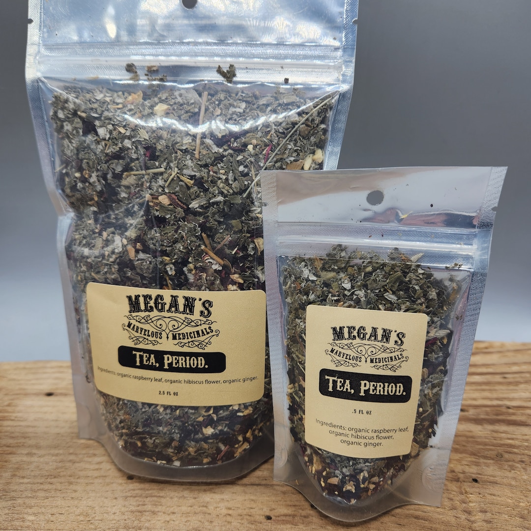 Tea, Period, Organic, Raspberry Leaf, Hibiscus, Ginger, Menstrual Regulation, Organic Herbal Tea