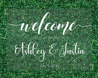 Welcome To Our Wedding Sign Great for wedding receptions, venue, Bridal Shower Made of Durable Acrylic in a Large 16x22