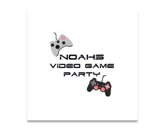 Video Game Themed 3 ply Premium Custom Cocktail Napkins Measure 5"x5" Customize Names & Date or any other message Great for birthday party