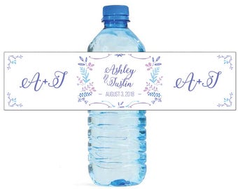 Spring Laurel Wedding Water Bottle Labels Great for Engagement Bridal Shower Birthday Party Anniversary Self Stick Labels