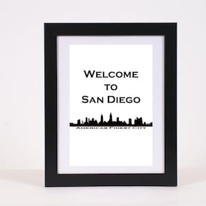 Welkom bij de San Diego Skyline Poster Americas mooiste stad Print