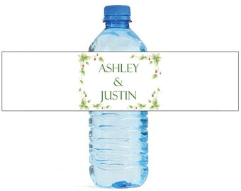 GrapeVine Vine yard Wedding Water Bottle Labels Great for Engagement Bridal Shower Party