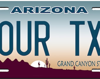 Arizona Custom Personalized License Plate Novelty Automobile Accessory Off Road Customized Durable Aluminum