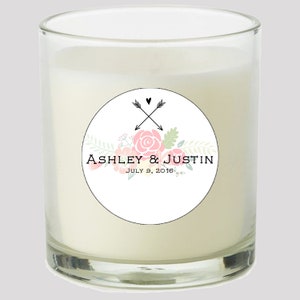 Shabby Chic Arrow und Herz 2 &quot;Favor Etiketten Große für die Personalisierung von Veranstaltungen Wedding Bridal Duschkerzen Toppers Mason Jar abziehende Sticker