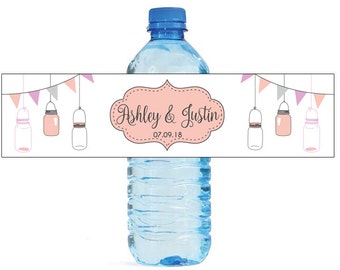 Hanging Mason Jars Wedding Anniversary Birthday Party Family Reunion Special Occasion Water Bottle Labels Customizeable Easy to use