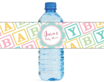 Baby Shower Water Bottle Labels Perfect for baby showers, baby birthdays and anything BABY! easy to apply and use