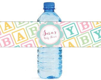 Baby Shower Water Bottle Labels Perfect for baby showers, baby birthdays and anything BABY! easy to apply and use