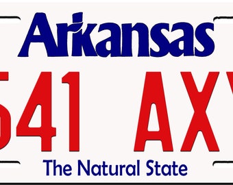 Arkansas Custom Personalized License Plate Novelty Automobile Accessory Off Road Customized Durable Aluminum